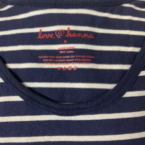 Love Hanna Striped Tank Dress Sz Medium Blue Casual Basic - Picture 5 of 9